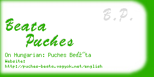 beata puches business card